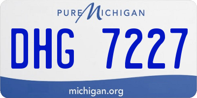 MI license plate DHG7227