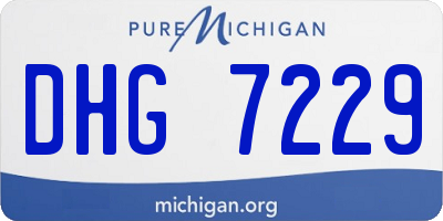 MI license plate DHG7229