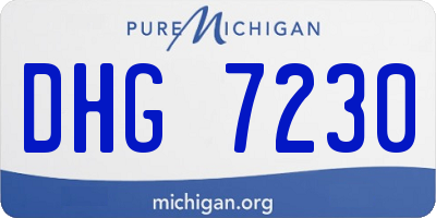 MI license plate DHG7230