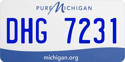 MI license plate DHG7231