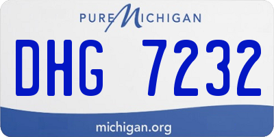 MI license plate DHG7232