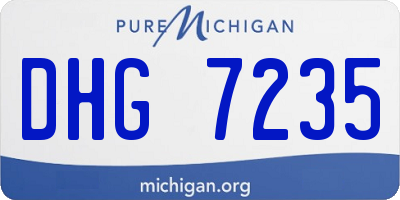 MI license plate DHG7235