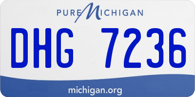 MI license plate DHG7236