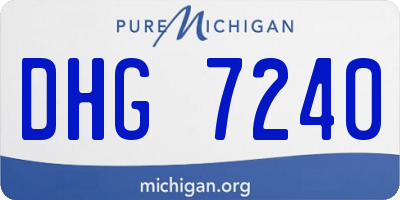 MI license plate DHG7240