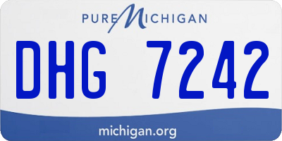 MI license plate DHG7242