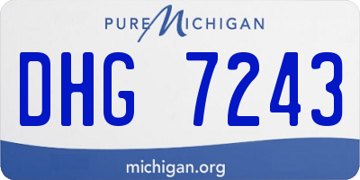 MI license plate DHG7243