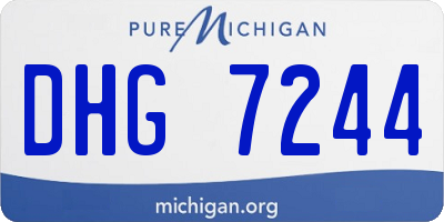 MI license plate DHG7244