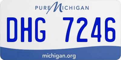 MI license plate DHG7246