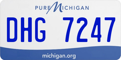 MI license plate DHG7247