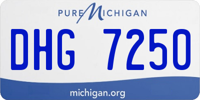 MI license plate DHG7250