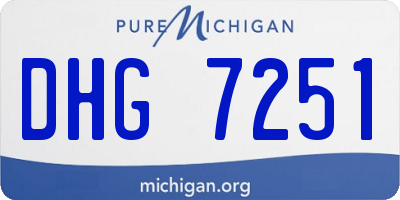 MI license plate DHG7251