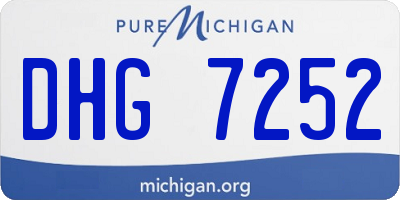 MI license plate DHG7252