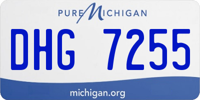 MI license plate DHG7255