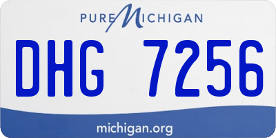 MI license plate DHG7256