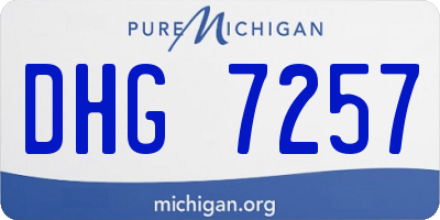 MI license plate DHG7257