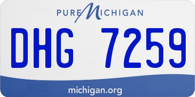MI license plate DHG7259