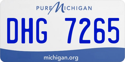 MI license plate DHG7265