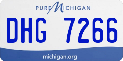 MI license plate DHG7266