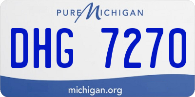 MI license plate DHG7270