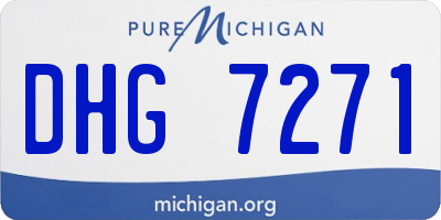 MI license plate DHG7271