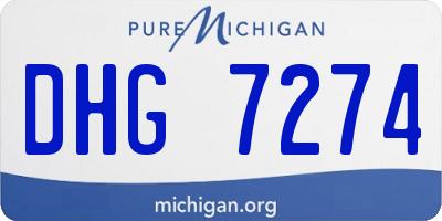 MI license plate DHG7274