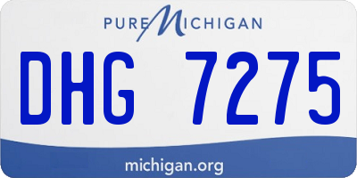 MI license plate DHG7275