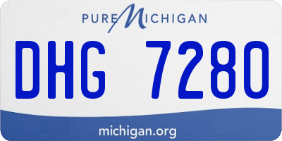 MI license plate DHG7280