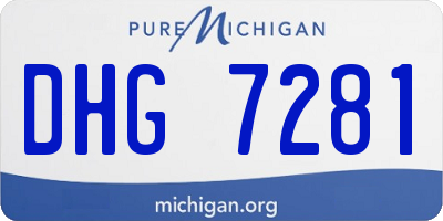 MI license plate DHG7281