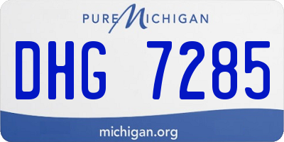 MI license plate DHG7285