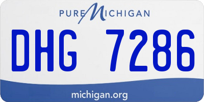 MI license plate DHG7286