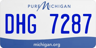 MI license plate DHG7287