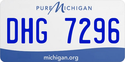 MI license plate DHG7296