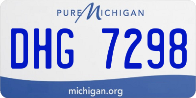 MI license plate DHG7298