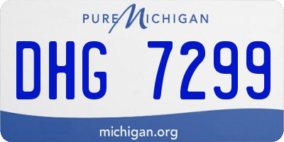 MI license plate DHG7299