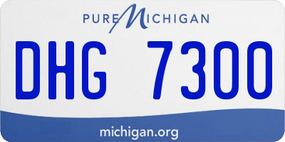 MI license plate DHG7300