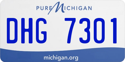 MI license plate DHG7301