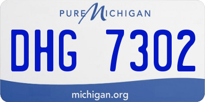 MI license plate DHG7302