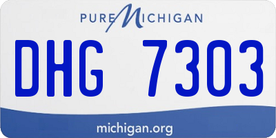 MI license plate DHG7303