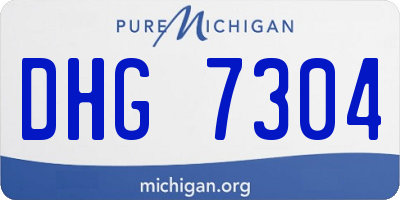 MI license plate DHG7304