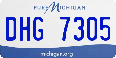 MI license plate DHG7305