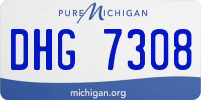 MI license plate DHG7308