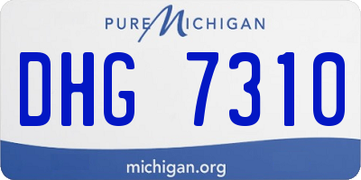 MI license plate DHG7310