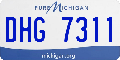 MI license plate DHG7311