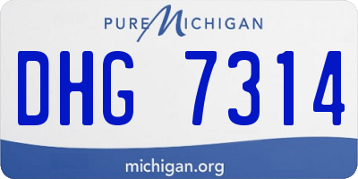 MI license plate DHG7314