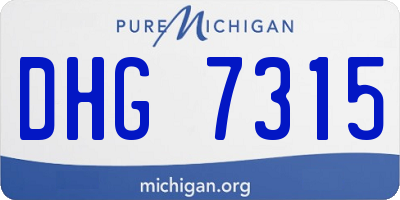 MI license plate DHG7315