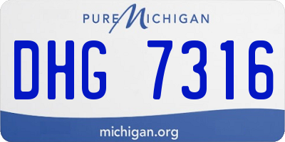 MI license plate DHG7316