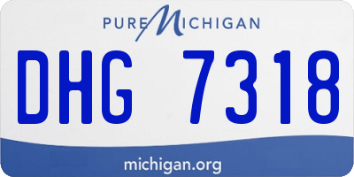 MI license plate DHG7318