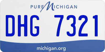 MI license plate DHG7321