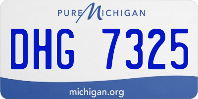 MI license plate DHG7325