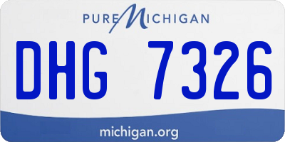 MI license plate DHG7326
